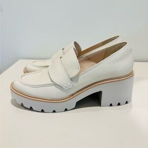 Dolce Vita Platform Loafers Size 10 Ivory
